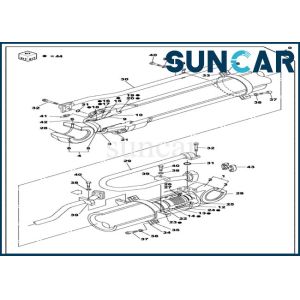 Buy cheap CX470C CASE OEM Parts LZ010160 Dipper Cylinder Repair Seal Kit Hydraulic Rebuild Kits from wholesalers