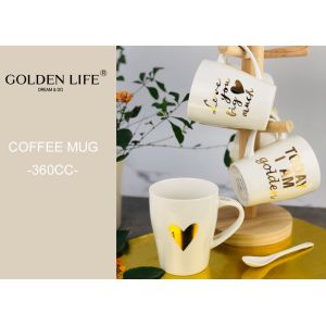 Buy cheap 10OZ High Grade Christmas Themed Mugs Translucent Fine Composition With Lid Spoon product