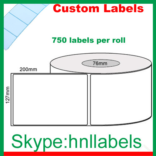 Thermal Transfer Labels 127mmX200mm/1 Plain Transfer Roll Permanent, 750Lpr,