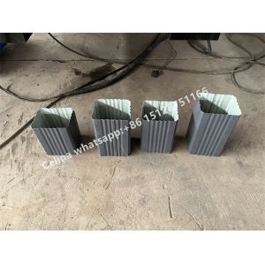 380V 50HZ 3 Phase Roof Ridge Cap Roll Forming Machine Downspout No.45 Steel