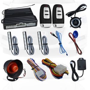 Buy cheap PKE Keyless entry Smart car remote engine starter car security alarm one button system from wholesalers