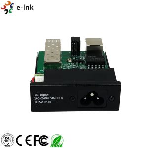 Lightweight Black Color Fiber Ethernet Media Converter Extremely Low Power