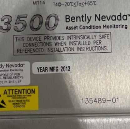 Quality Bently Nevada 3500/42M-04-00 135489-01 I/O Module with Internal Barriers for sale
