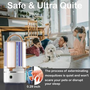 JZ 3 in 1 USB Rechargeable Night Light and Mosquito Killer Lamp for Camping and