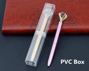 Buy cheap PVC box package advertising pen diamond pen student gift pen custom metal diamond ballpoint pen product