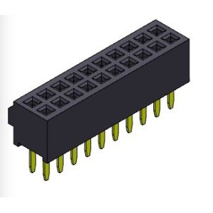 Buy cheap Female Header Connector 1.27mm Dual Row Straight Type With Bump 2*3PIN To 2*40PIN H=3.40mm from wholesalers