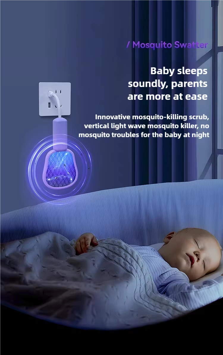 Buy cheap JZ 3 in 1 USB Type Portable Mosquito Lamp with Night Light and High Voltage Swatter Safe Wet Bug Zapper Solid State from wholesalers