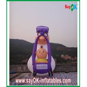 Buy cheap Blow Up Cartoon Characters Cute 2m - 8m Inflatable Cartoon PVC Purple White For Advertising from wholesalers