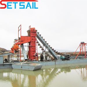 24m-38m Total Length River Gold Dredger with 5.5kw-20kw Power and Durable Durm