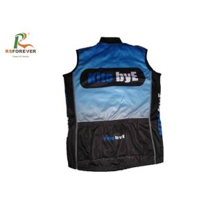Buy cheap Blue Print Mens Sleeveless Cycling Jerseys Custom Tank Top Style For Bike Riding from wholesalers