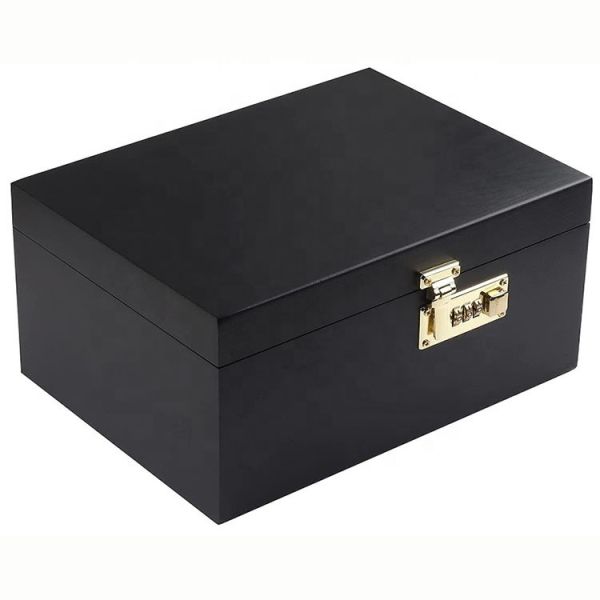 Customize Luxury Solid Wood Box Eco-friendly Wooden Decorative Boxes with Hinged