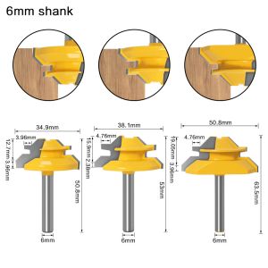 1/4'' 6mm 8mmShank Router Bit Milling Cutter Frame Groove Tenon Woodworking