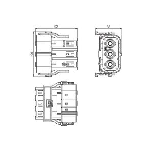 Buy cheap 3 Pin DC Power HVIL EV Battery Connector IP67 Waterproof from wholesalers