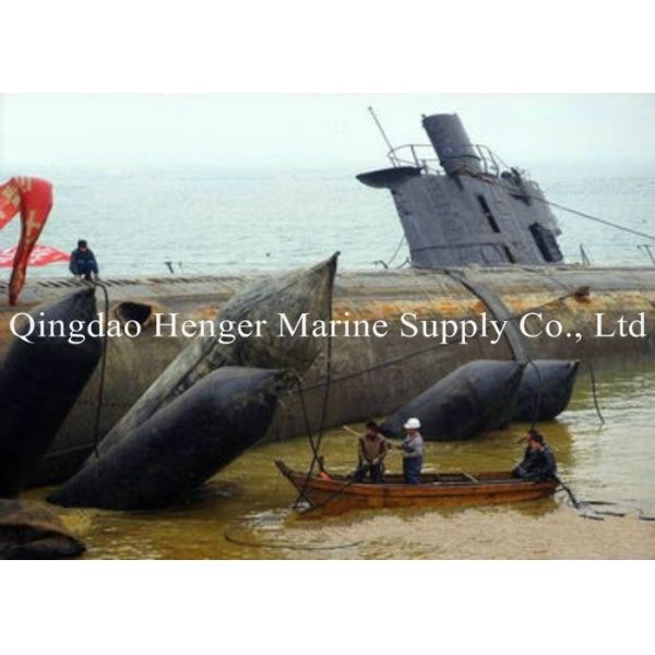 Quality Marirne Rubber Rescue Boat Recovery Airbags Fairing Line Shape For Wreck Ship for sale
