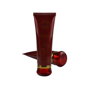 Buy cheap Custom empty soft cosmetic hand cream packaging squeeze round tube yellow from wholesalers