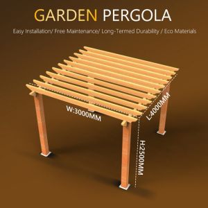 Buy cheap Outdoor WPC Pergola Rotproof Composite Wooden Patio Pergola from wholesalers