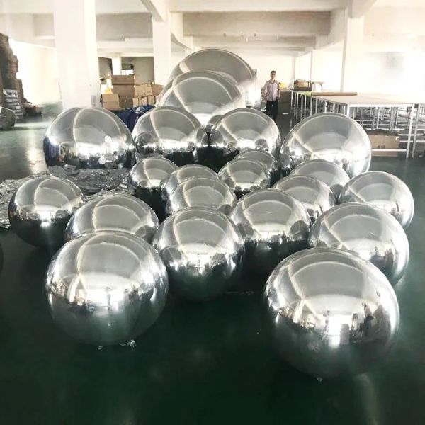 Buy cheap Smooth Shiny mirror Balls for Event Outdoor Affordable Big Shiny Balls Inflatable Silver from wholesalers