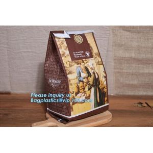Recyclable sandwich bread food packaging brown paper bag custom kraft pastry