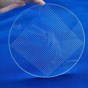 Buy cheap Transparent Quartz Glass Plate Heat Resistance Processing Laser Drilling With Hole from wholesalers
