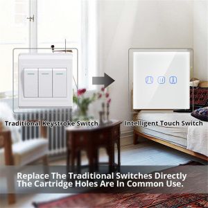 Buy cheap Tempered Glass Panel 10A 2.4GHz WiFi Smart Curtain Switch from wholesalers