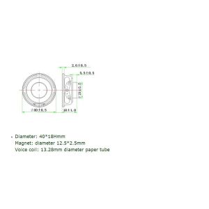 40MM LS40N-1 magnetic speaker 8 ohm 3W high quality.speaker .loudspeaker;