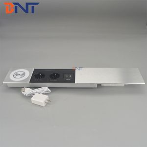 China Conference Room Aluminum Alloy Sliding Desktop Power Socket on sale