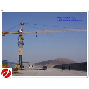 Buy cheap 50m boom length 8t QTZ100(5020) fixed Tower Crane for building from wholesalers