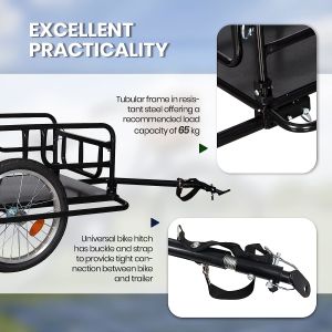 Buy cheap Foldable Bike Cargo Trailer with Bike Hitch, Bicycle Wagon Trailer with 16