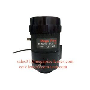 1/1.8" 3.6-17mm F1.5 3MP/6MP/4K CS Mount DC Auto IRIS Manual Zoom IR Vari-focal