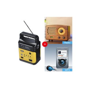 7500mah Portable Solar Power System Kit With Built In FM Radio MP3 Mini Outdoor