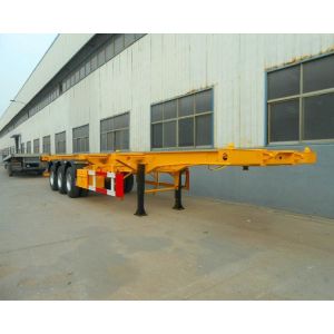 Buy cheap Skeletal 60 Tons 12m Lowboy Semi Trailer With Container Locks Three Axles from wholesalers