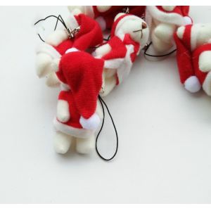 Mini Christmas Knuckle Bear 6cm Plush Toy Teddy Bear Doll Pendant with 6*3*2cm