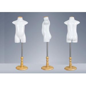 Buy cheap Half Body Glossy White Standing Child Clothes Mannequin Environmental Material from wholesalers