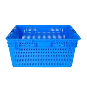 Buy cheap Customized Color Mesh Plastic Crate for Convenient Fruit Moving and Distribution from wholesalers