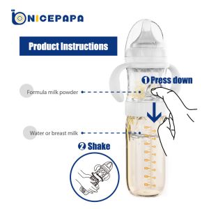 Buy cheap NICE PAPA Anti Colic 8 Oz Glass Milk Bottles Medium Flow 240ML For Baby Feeding from wholesalers