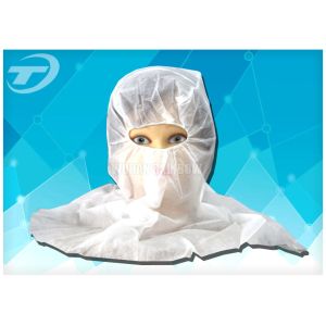 Buy cheap Soft Breathable Hood Snood Disposable Head Cap in White Blue from wholesalers