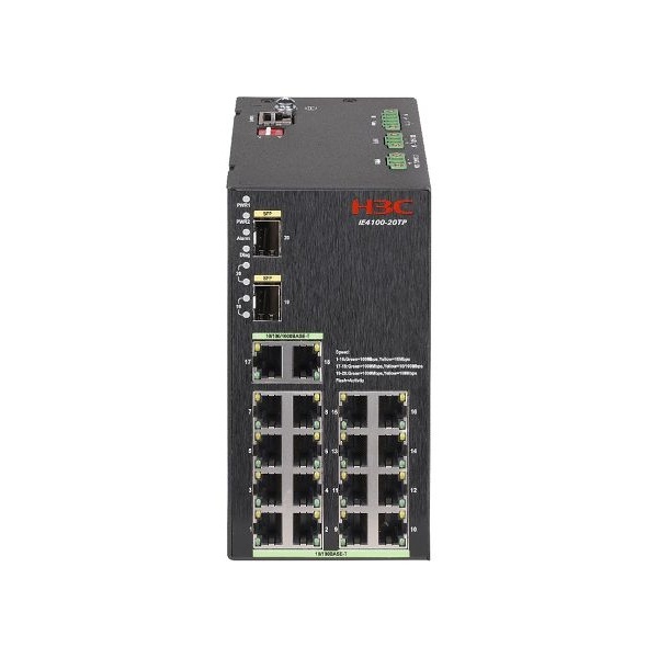 Quality H3C LS-IE4100-20TP-H1 Industrial Gigabit PoE+ Switch with Redundant Power for sale