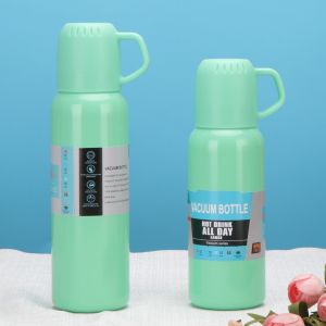 Stainless Steel Vacuum Flask And Coffee Cup Set 500ml Vacuum Insulation Leak