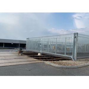Hot Dip Galvanised Palisade Steel Fence W Profile Triple Pointed Top Security