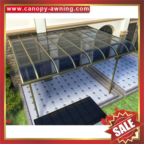 excellent anti-uv sunshade waterproofing modern glass polycarbonate awning