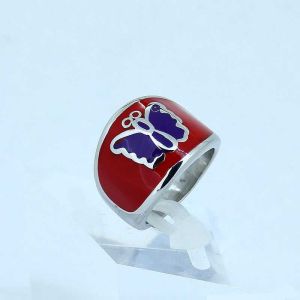 Buy cheap stainless steel ring with different color enamel LRX20 from wholesalers