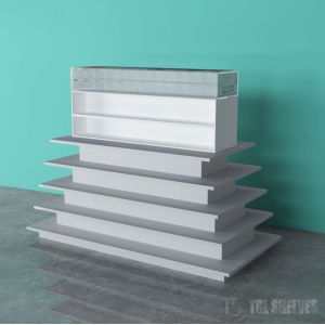 Light Duty Cosmetics Display Shelf For Makeup MDF wood Material single sided OEM