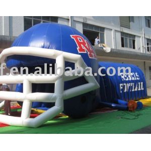Portable Inflatable football helmet entrance tunnel, football tunnel