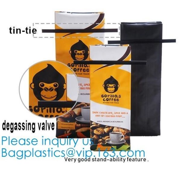 Buy cheap BRC Standard Qual Seal Kraft Paper Bags With Tin Tie Coffee Bags Plastic Valve,Customzed Side-Gusset Valve Tintie Plasti from wholesalers