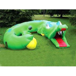 Buy cheap Inflatable Cartoon Tunnel Maze, Green Cayman Tunnel Design from wholesalers