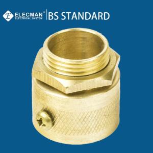 Buy cheap 1" 2" BS Brass Fittings Conduit Male Adaptor With Screw C/W Locknut product