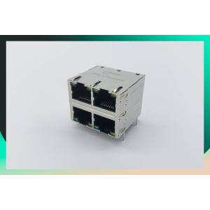 Buy cheap PBT Housing 2X2 RJ45 Modular Jack With Gigabit Transformer from wholesalers