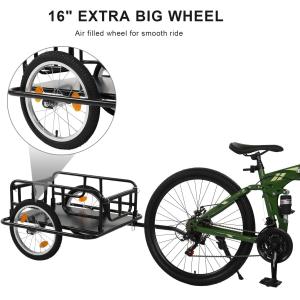 Buy cheap Foldable Bike Cargo Trailer with Bike Hitch, Bicycle Wagon Trailer with 16