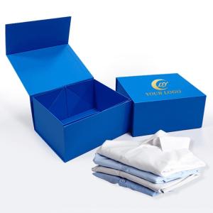 Buy cheap Blue Luxury Cardboard Collapsible Box Magnetic Packaging Box For Clothes from wholesalers