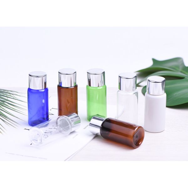 Quality 15ML Plastic Cosmetic Bottles , BPA Free Empty PET Bottle With Aluminum Lid for sale